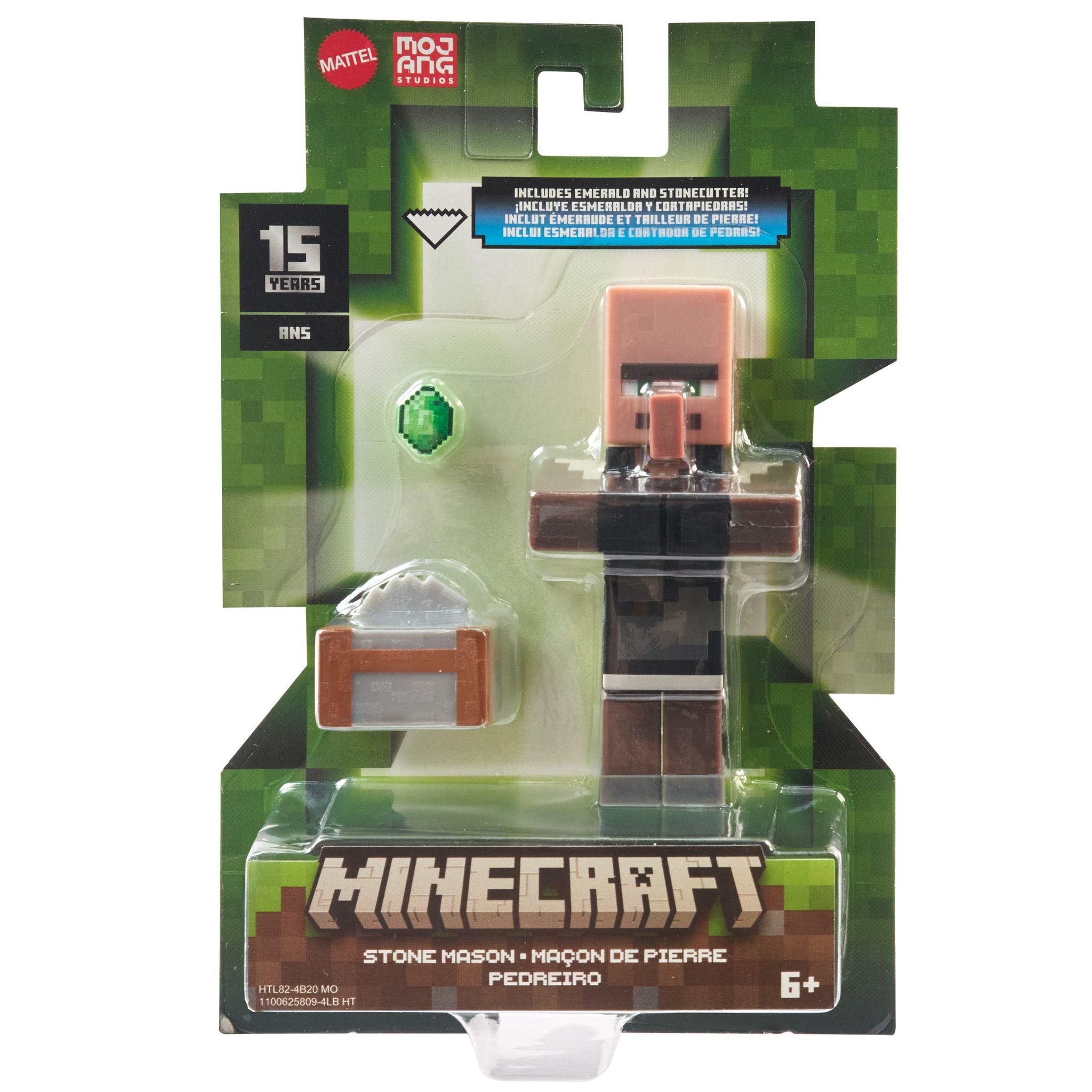 3.25-Inch Authentic Minecraft Stone Mason Action Figure