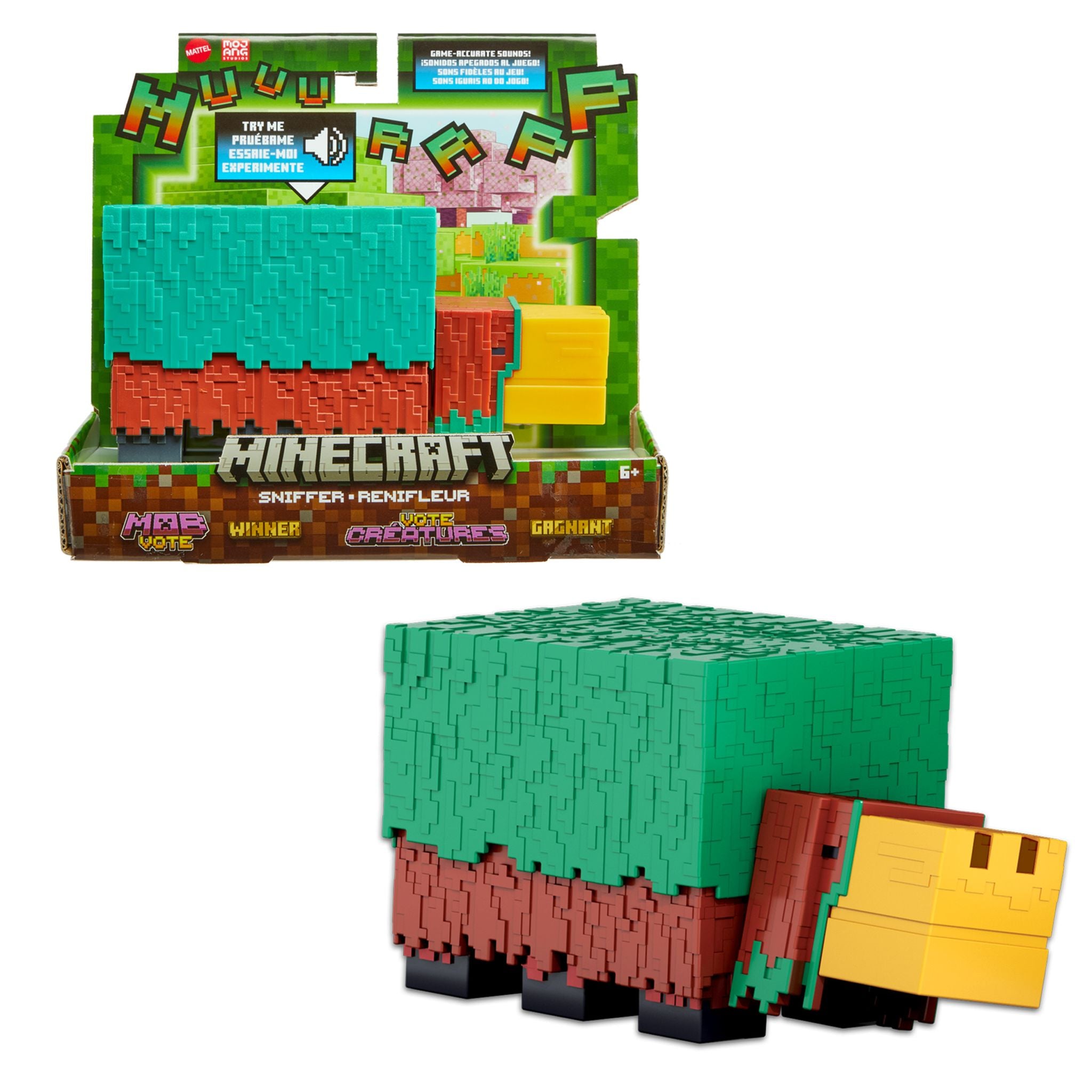 3.25 - inch Minecraft Action Figure of the Quirky Sniffer, 2022 Mob Vote Winner