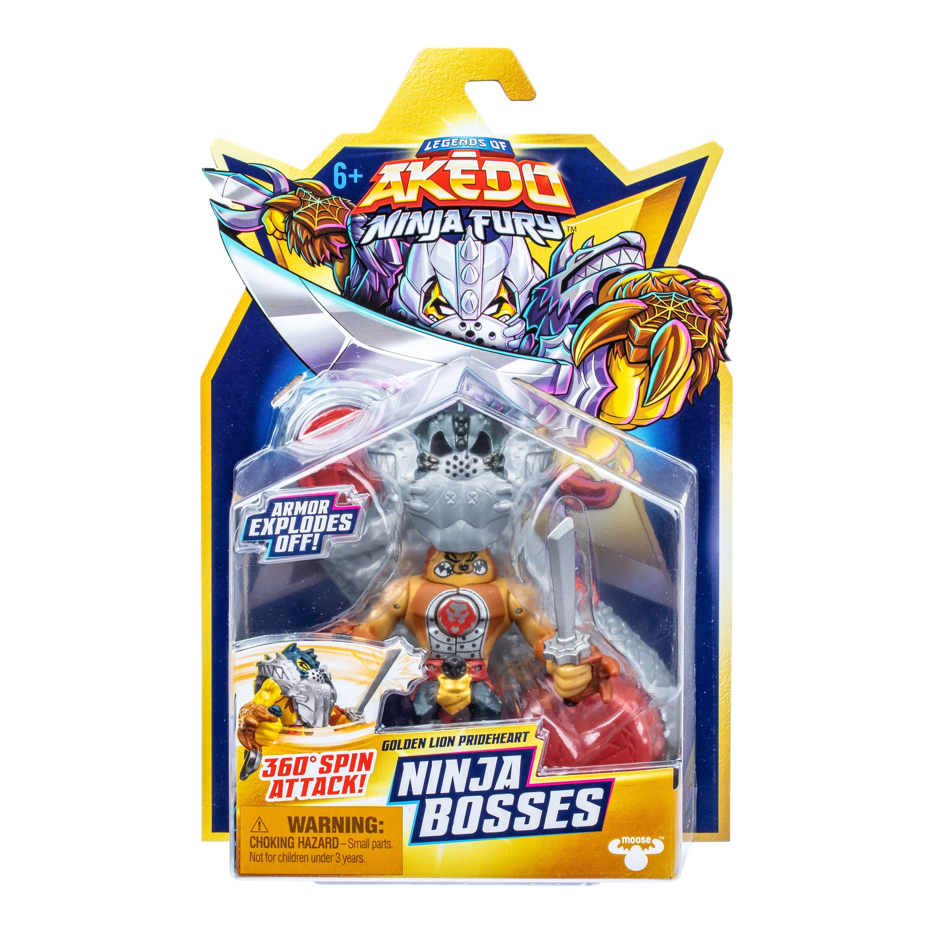 Hot Deal: Akedo Ninja Fury S7 - Golden Lion Prideheart, the Ultimate Ninja Boss for Battle