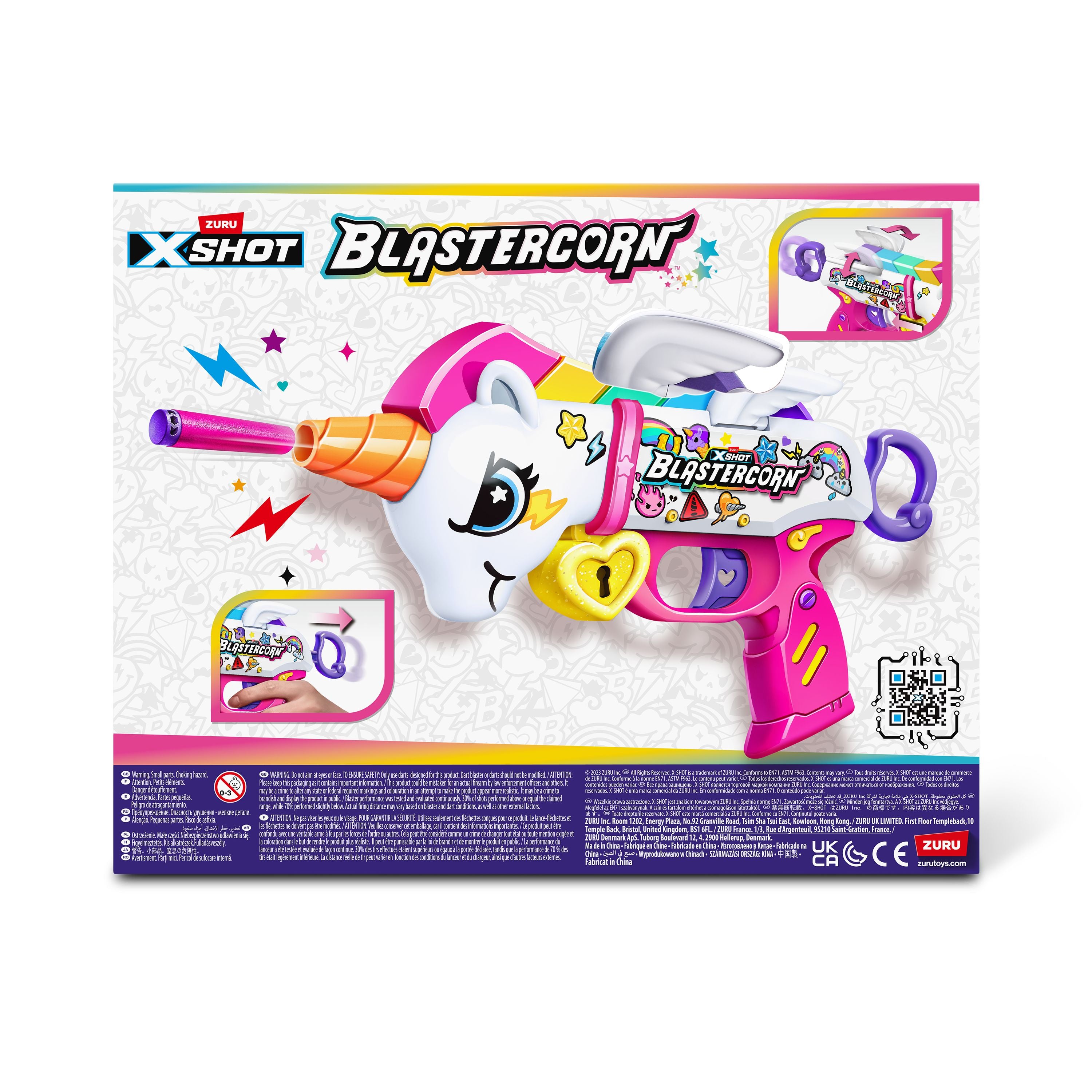 Hot Deal! ZURU X Shot Blastercorn Series 1 Unicorn Themed Blaster with 16 Darts