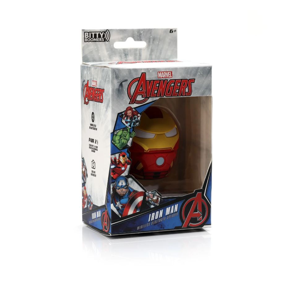 Marvel Bitty Boomers Ultra - Portable Iron Man Collectible Bluetooth Speaker