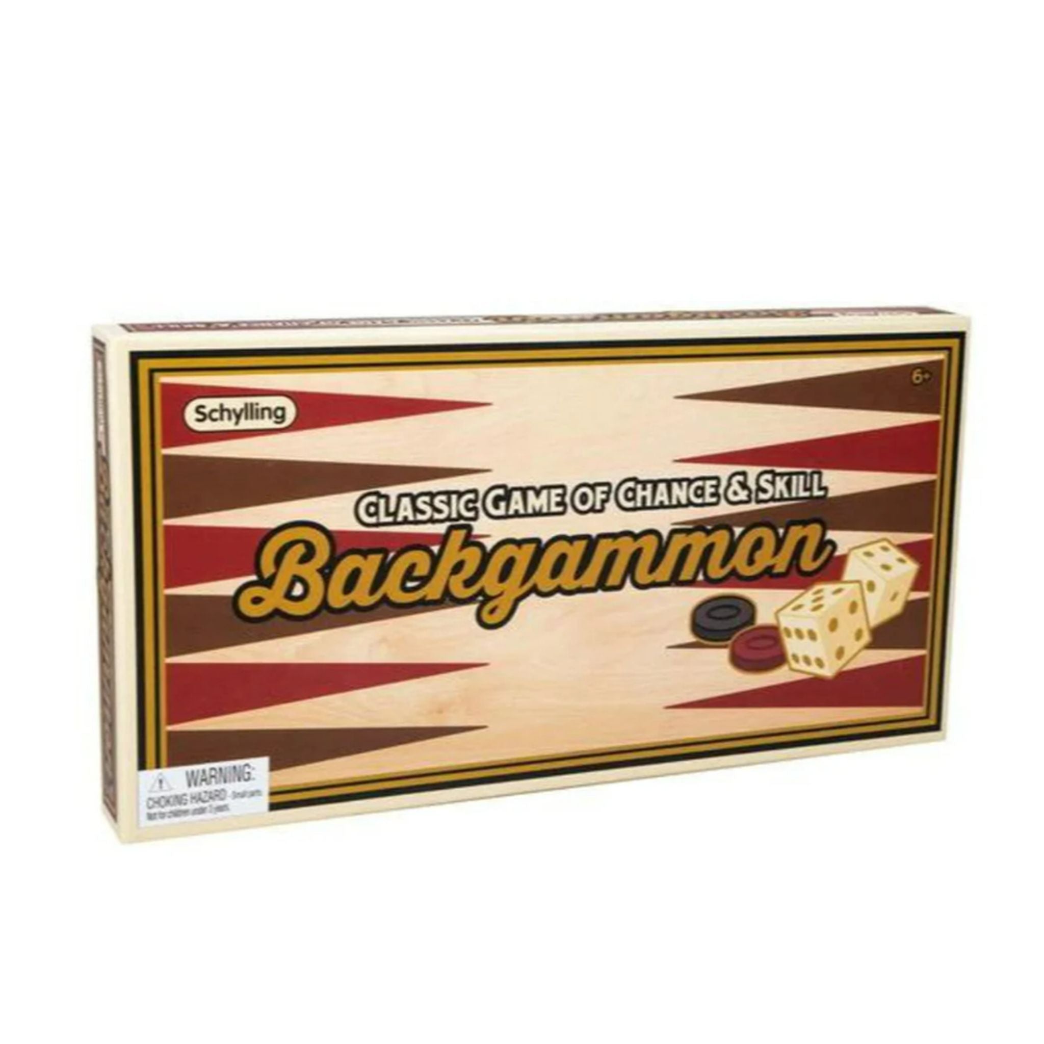 Schylling Retro-Style Classic Backgammon Game Set