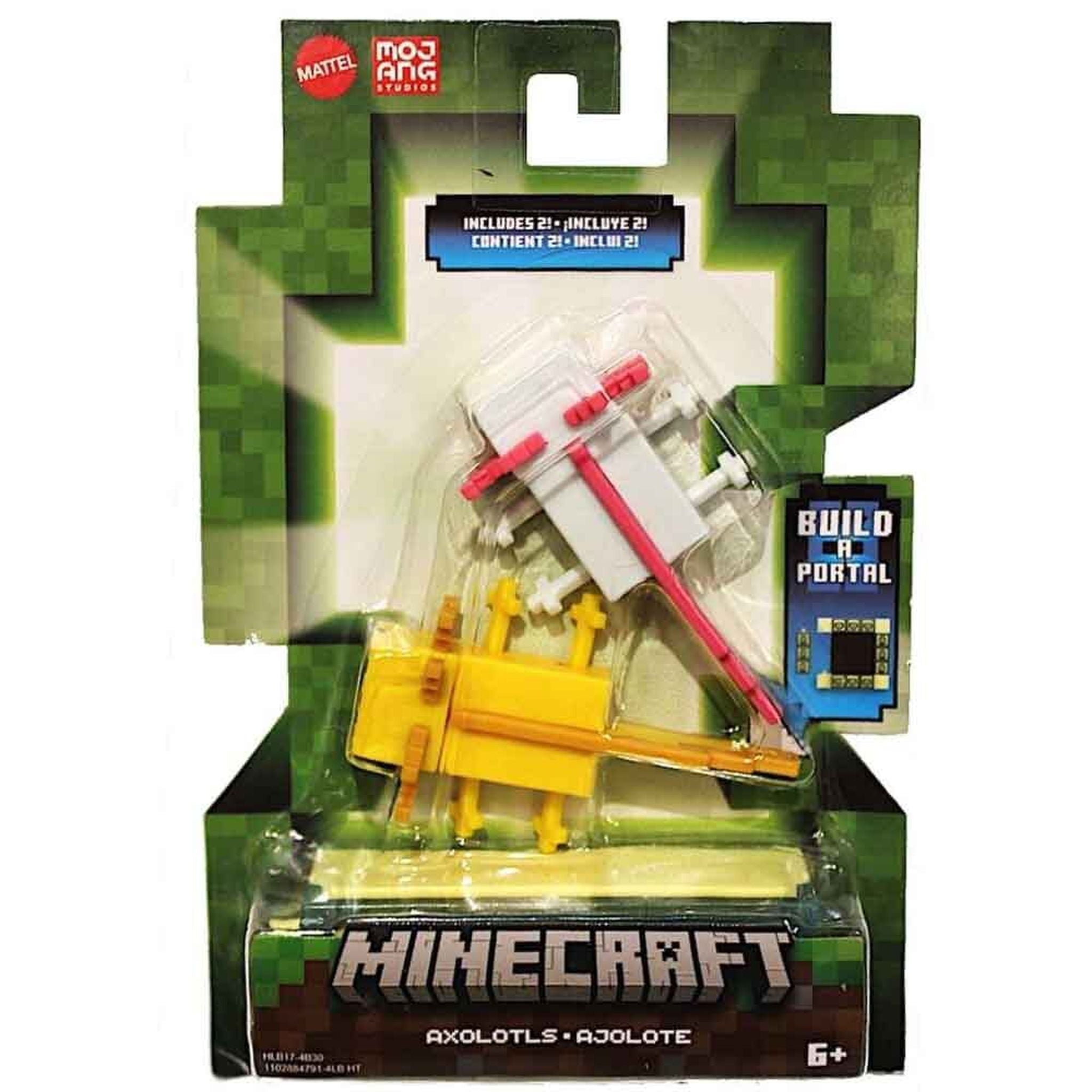 2022 New Minecraft Axolotl Action Figures with Build - A - Portal Pieces