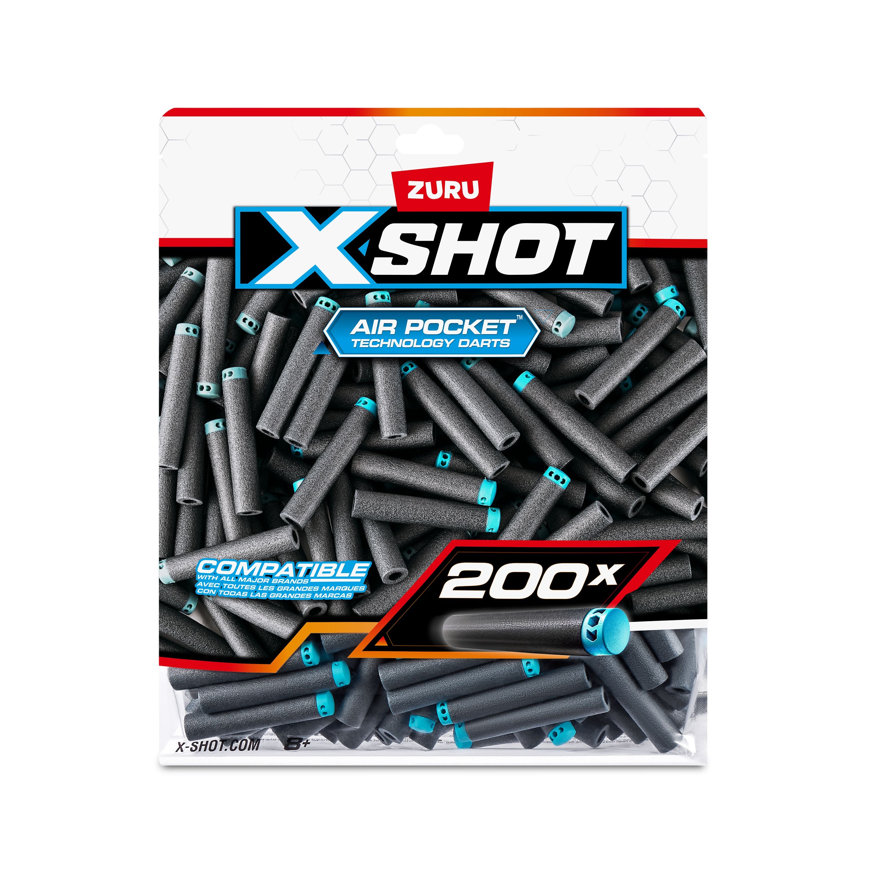 ZURU X Shot 200 Elite Foam Dart Refill Pack - Resealable Refresh