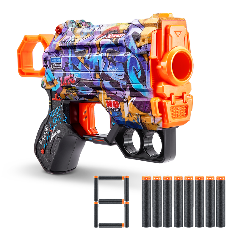 ZURU X Shot Skins Menace - Hot Dart Blaster for Spray Tag Battle