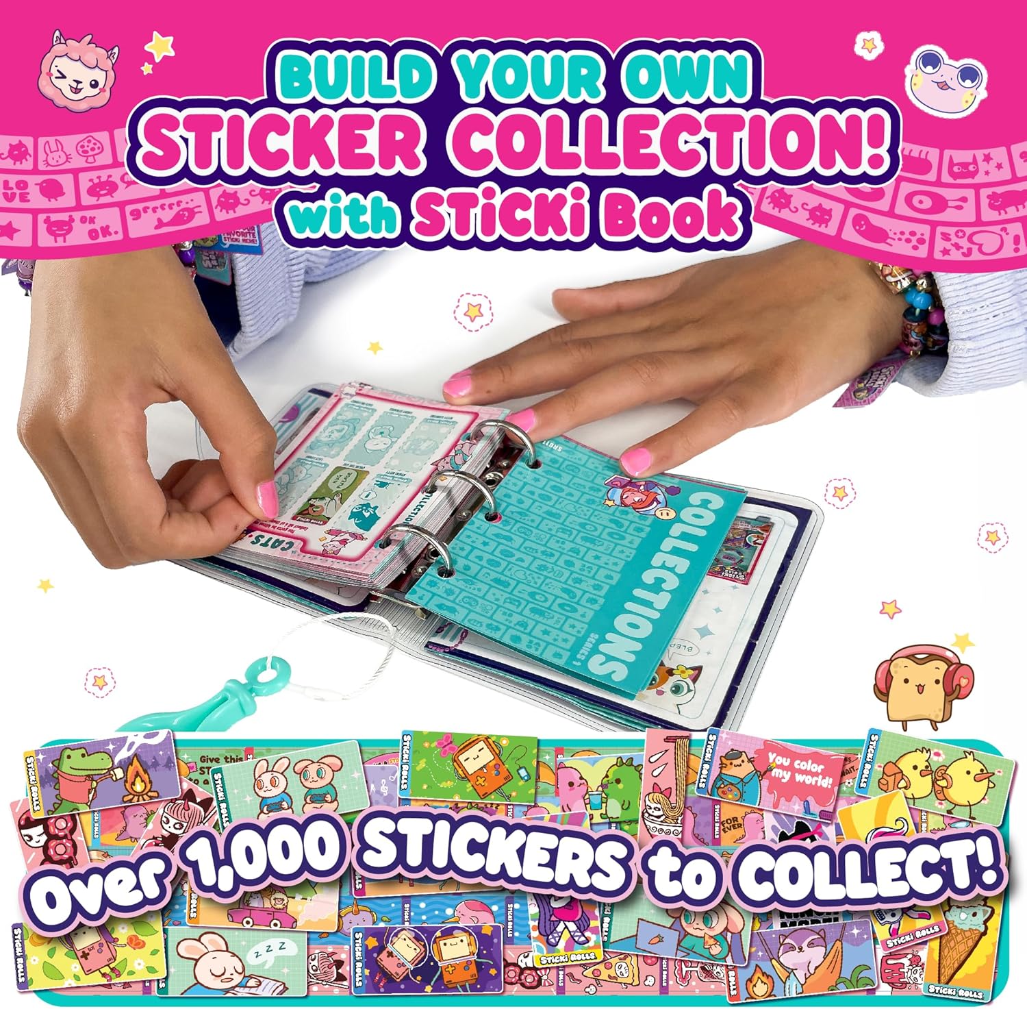 Sticki Rolls Collectible Sticki Book Pack with Holographic Stickers