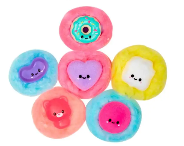 Fluffie Stuffiez Mini Popcorn & Heart Candy - Collectible Surprise Squishables
