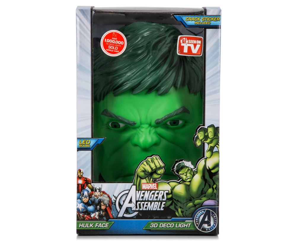 3D Decorative Avengers Hulk Face Night Light for All Ages