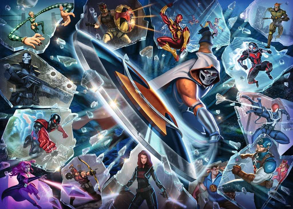 Ravensburger 1000-Piece Marvel Villainous Taskmaster Puzzle - Ideal for Fans!