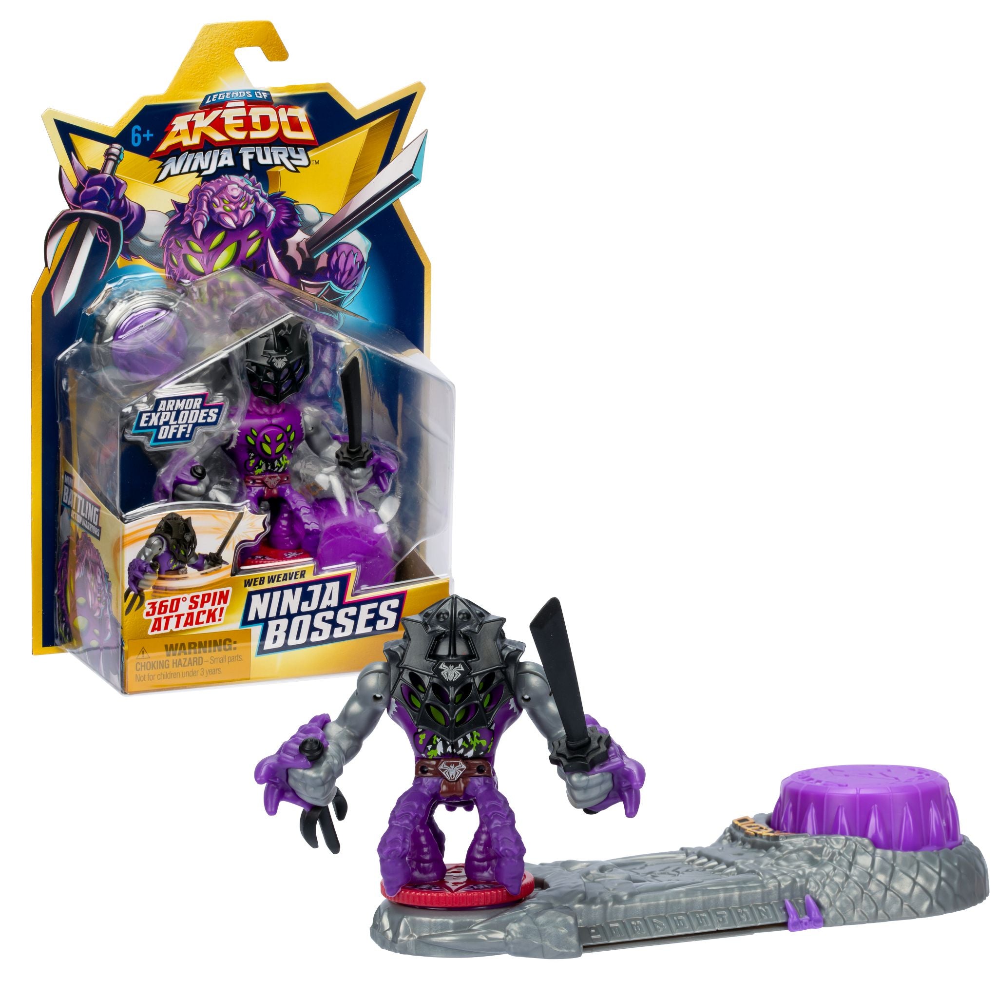 Akedo S7 Ninja Fury - New Web Weaver Ninja Boss with Double Defense Armor