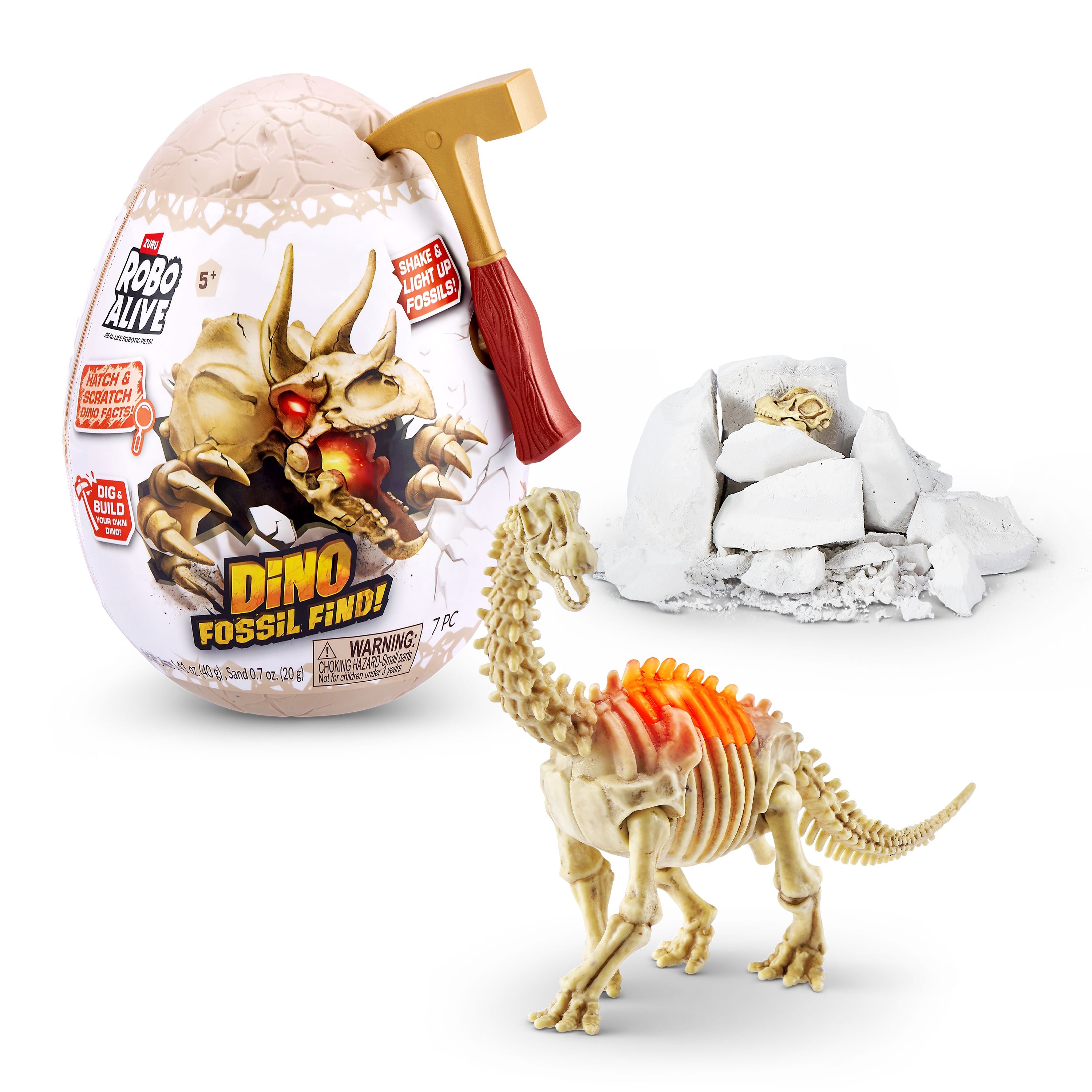 ZURU Robo Alive Mini Dino - Uncover Fossils with Epic Lights and Sounds