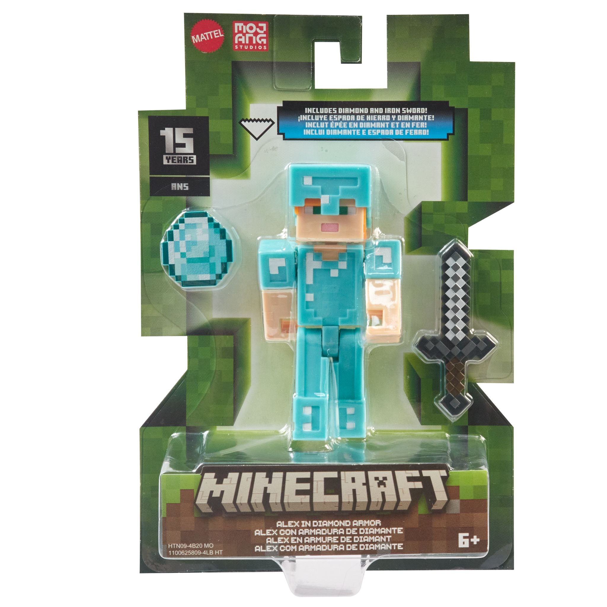 Hot Sale! 3.25-Inch Minecraft Action Figure - Alex Wearing Diamond Armor