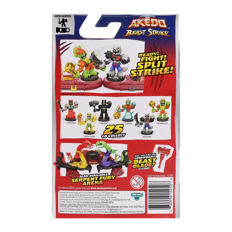 Akedo Beast Strike 1-Player Pack with Tricerachops Battle Controller - Exclusive Deal