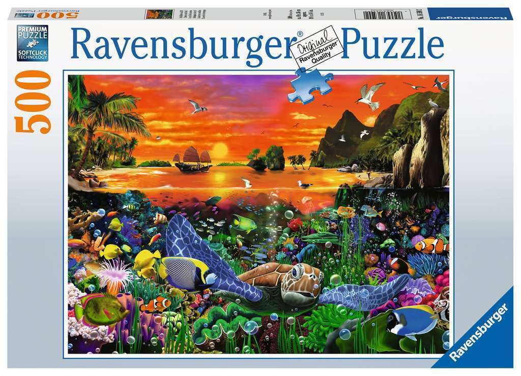 Ravensburger 500 - Piece Artistic Turtle In The Reef Puzzle