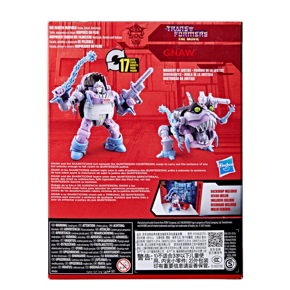Hot Sale! Transformers Studio Series 86-08 Deluxe Class The Transformers: The Movie Gnaw Action Figure
