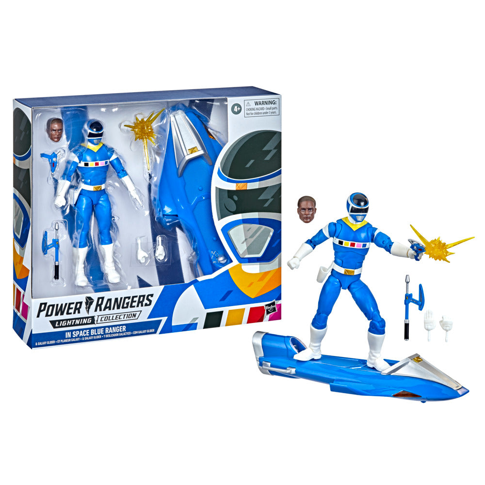 Power Rangers Lightning Collection - 6-Inch In Space Blue Ranger with Galaxy Glider