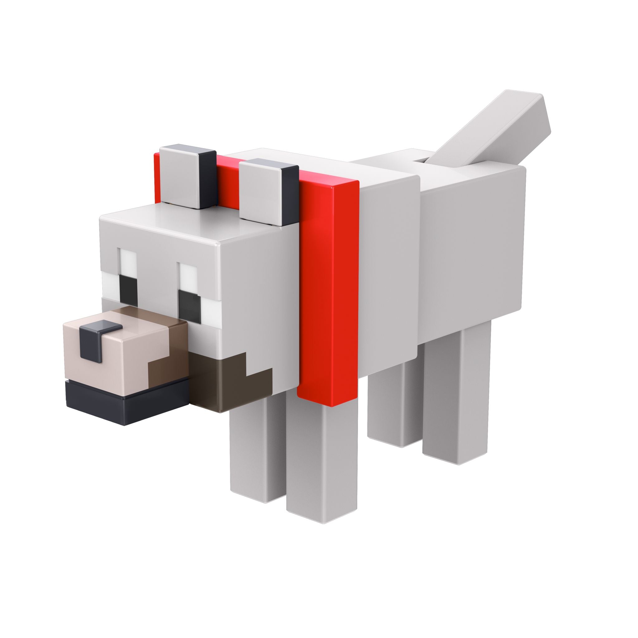 3.25-Inch Authentic Pixelated Tamed Wolf Figure from Minecraft
