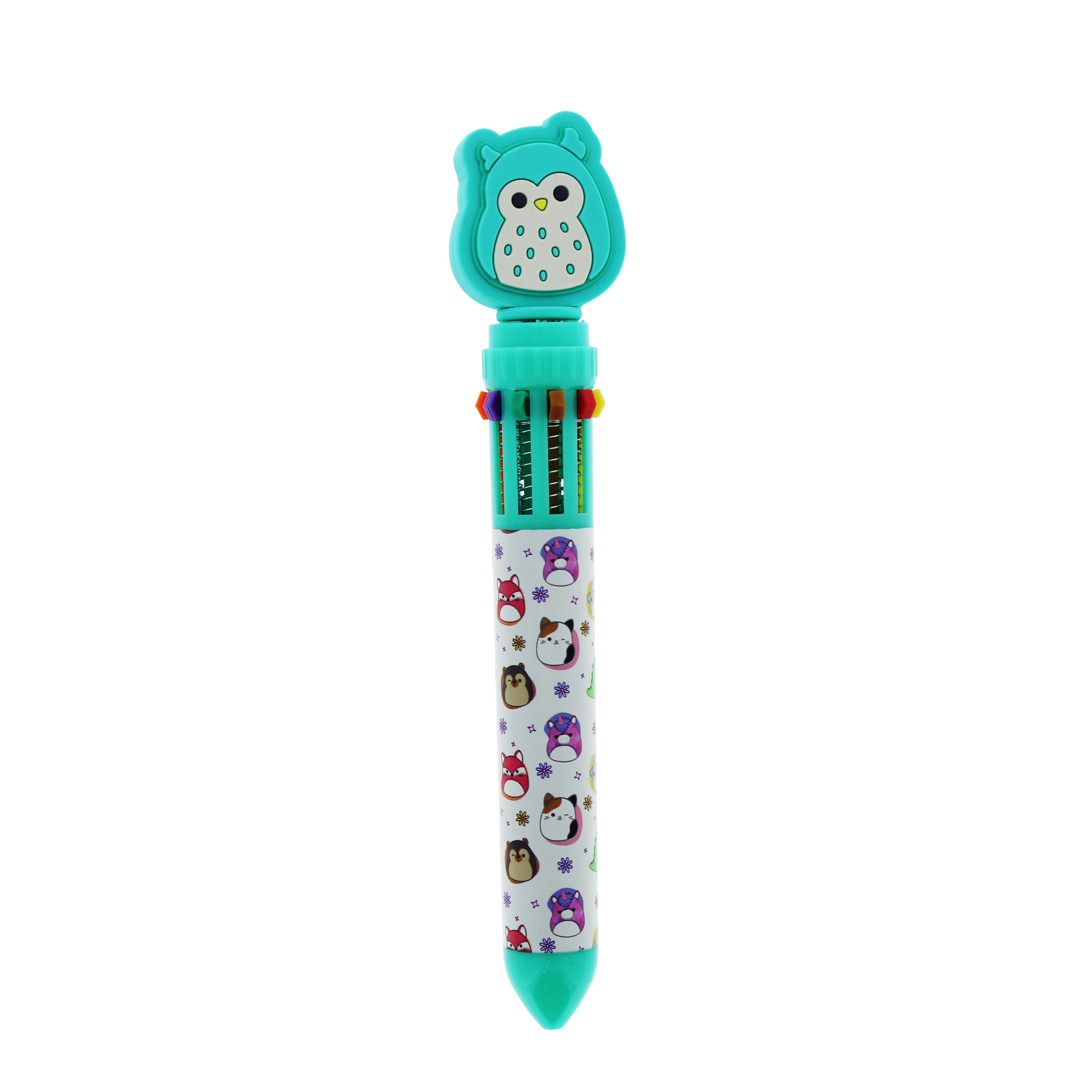 Squishmallows Cottage Collection Assorted 10 - Colour Pens with Character Toppers