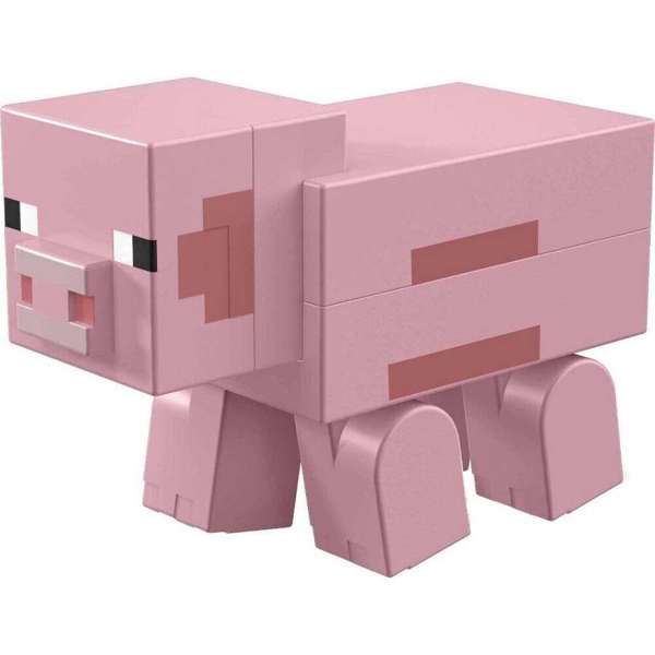 Authentic Minecraft Pig Fusion Figures for Interactive Building Fun