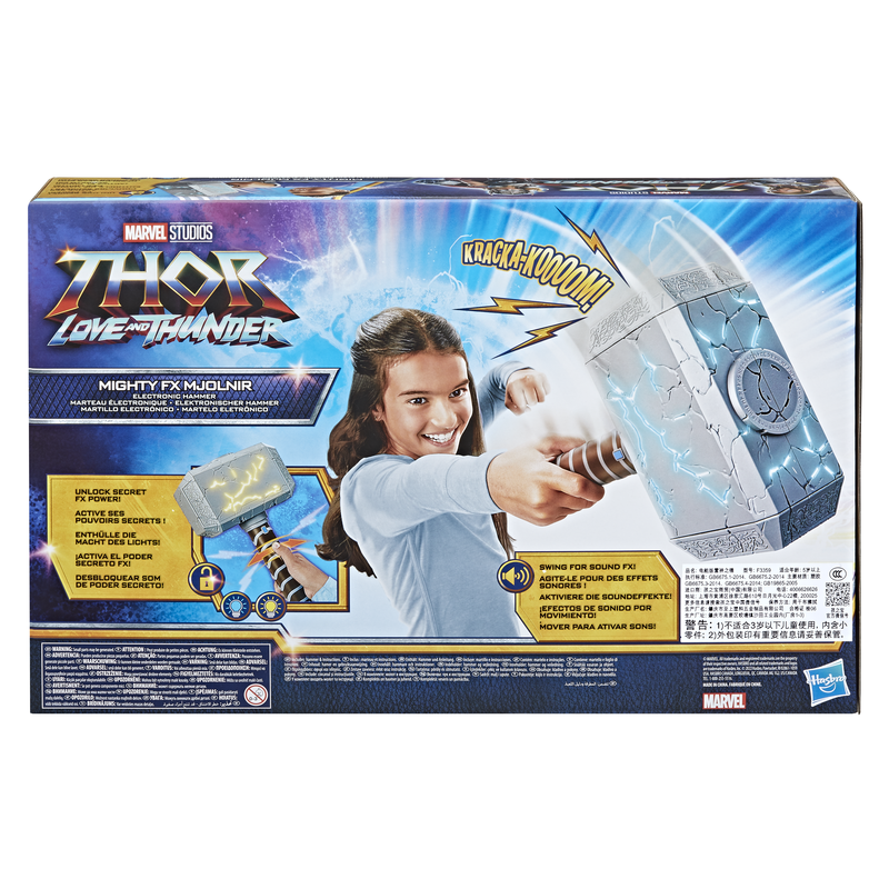 Marvel Thor Love And Thunder Electronic Mighty FX Mjolnir Hammer Toy