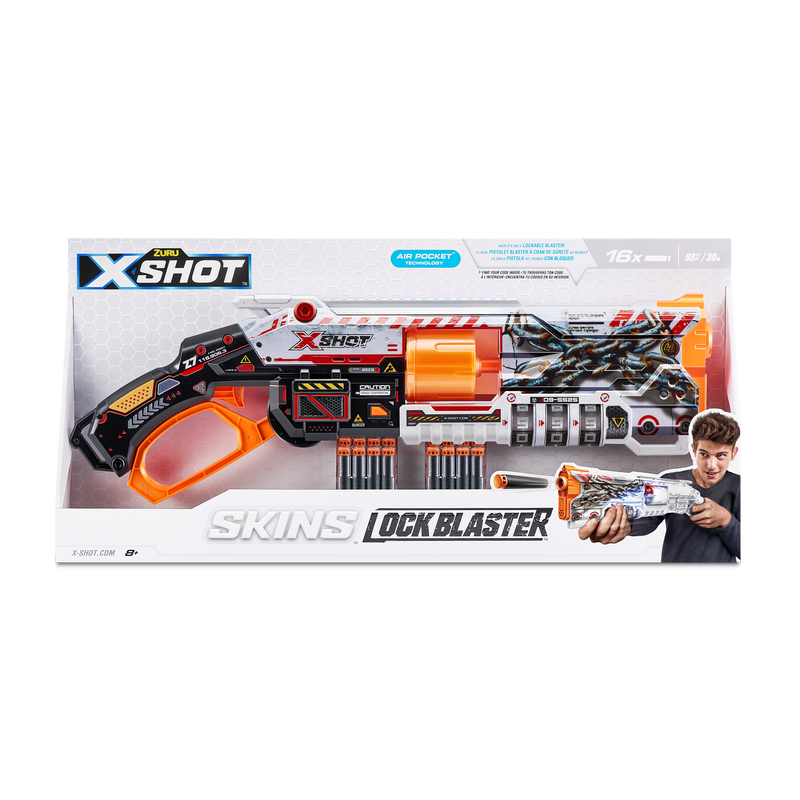 ZURU X Shot Skins: Powerful Lock Blaster with Unique Lock Feature