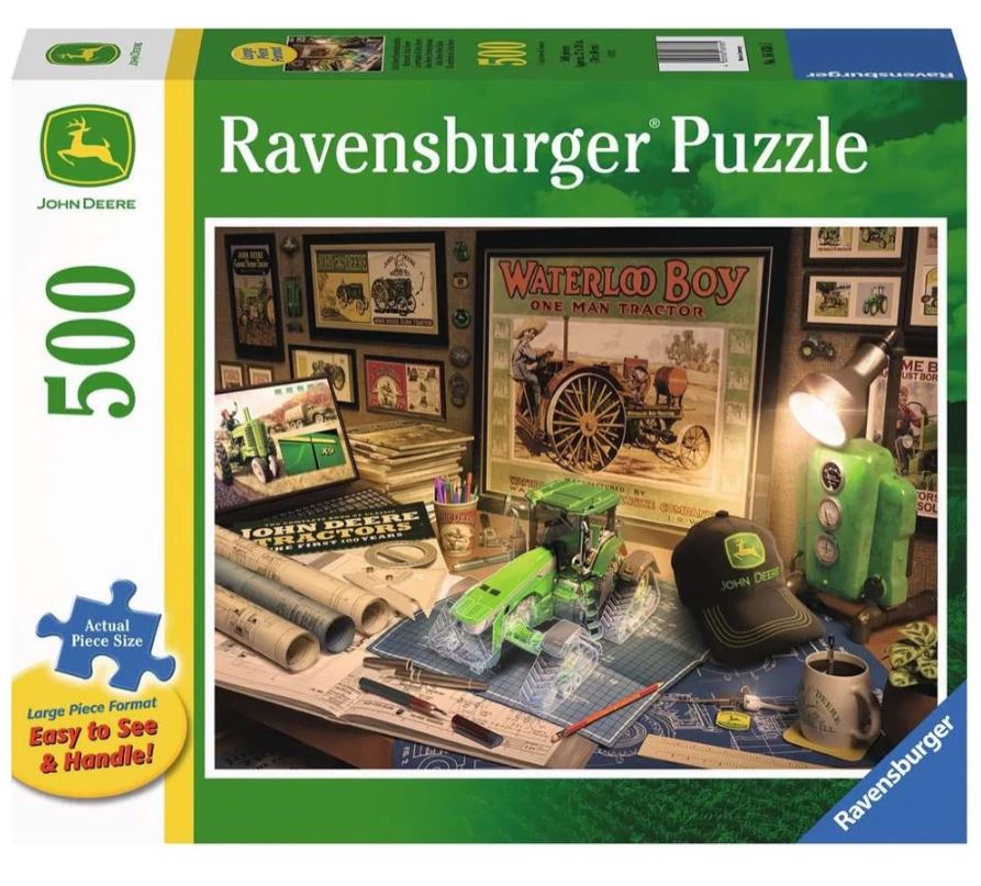 Ravensburger 500-Piece John Deere Work Desk Premium Jigsaw Puzzle