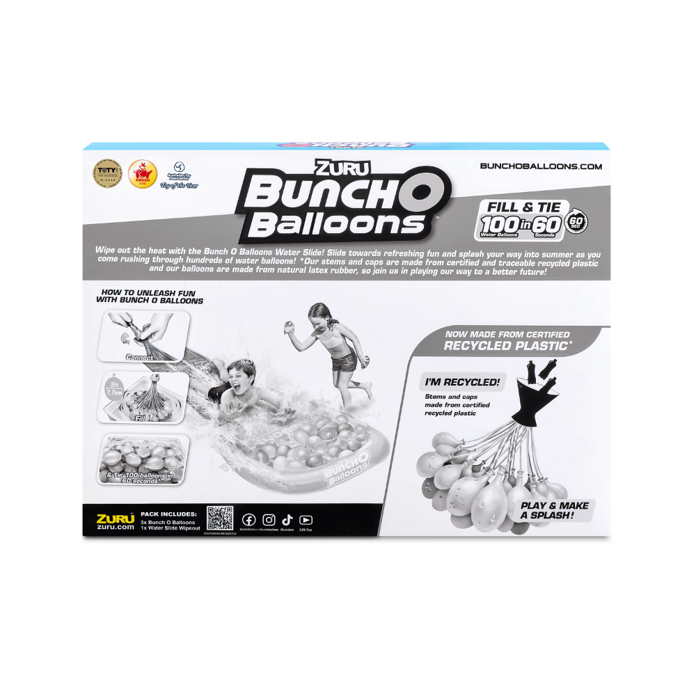 Hot Deal! ZURU Bunch O Balloons Tropical Party Water Slide Set with 100 Self - Sealing Water Balloons