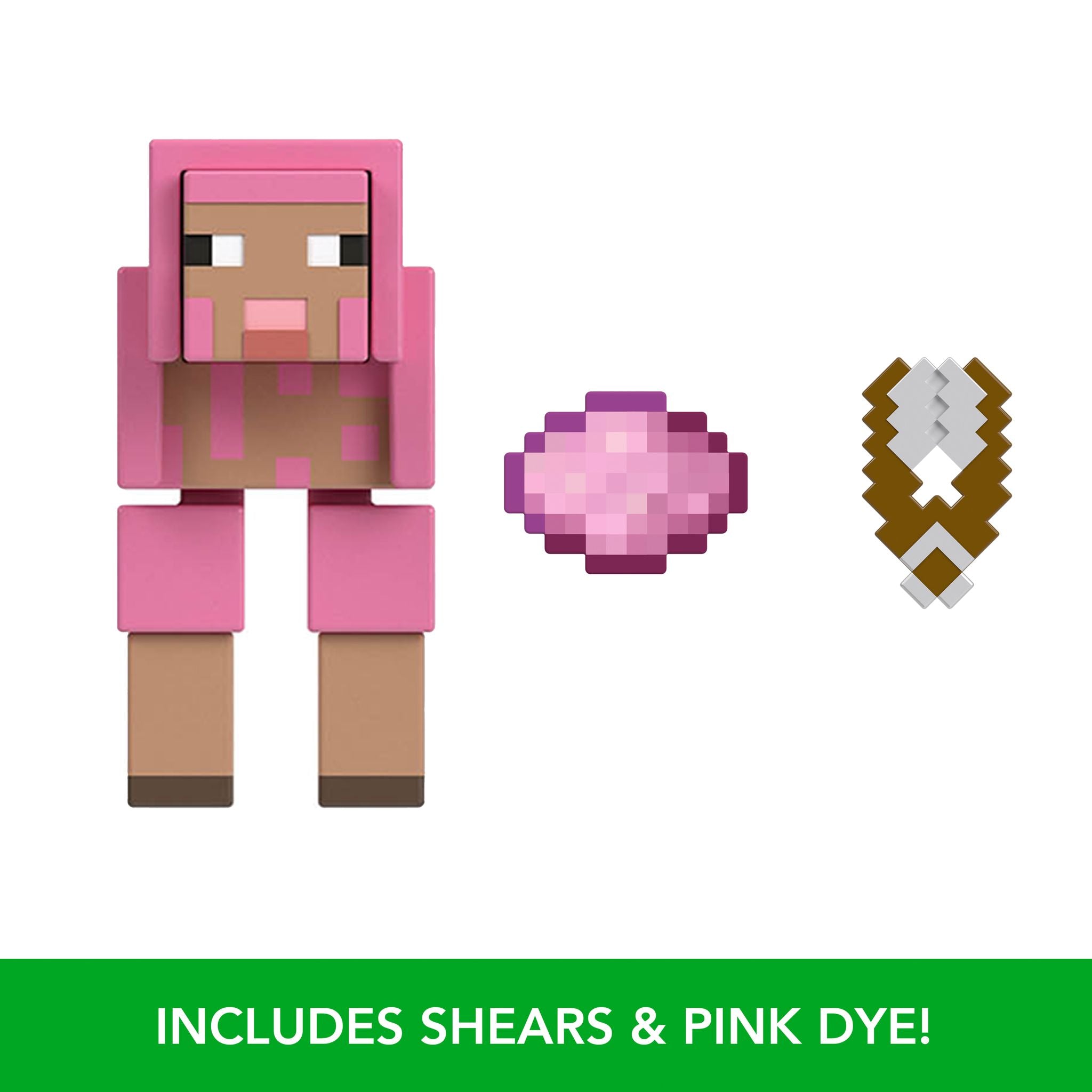 3.25-Inch Minecraft Dyed Sheep Action Figure - Ideal for Fans