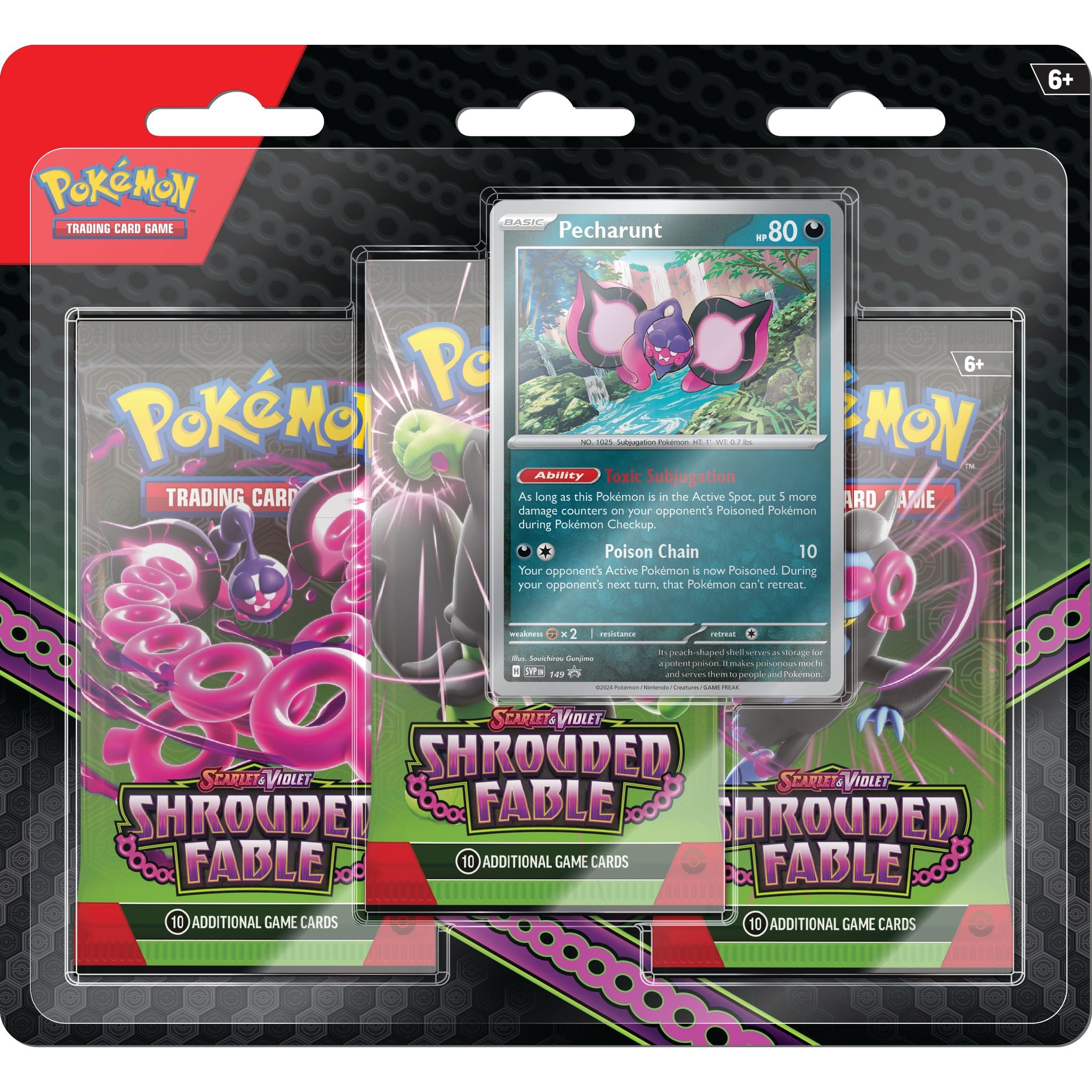 Pokemon TCG Scarlet & Violet 6.5 Shrouded Fable 3 - Pack Blister with Foil Promo