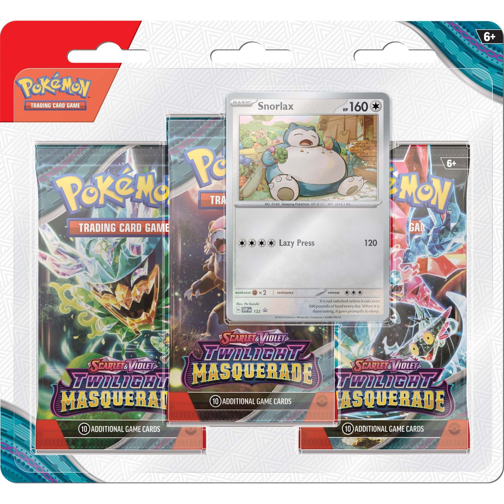 Hot Deal: Pokémon TCG Scarlet & Violet 6 Twilight Masquerade Three Booster Blister Set with Assorted Styles