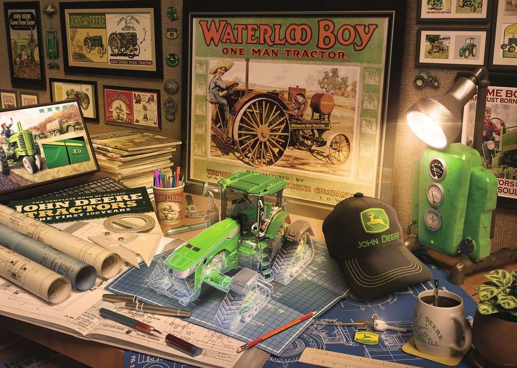 Ravensburger 500-Piece John Deere Work Desk Premium Jigsaw Puzzle
