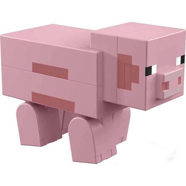 Authentic Minecraft Pig Fusion Figures for Interactive Building Fun