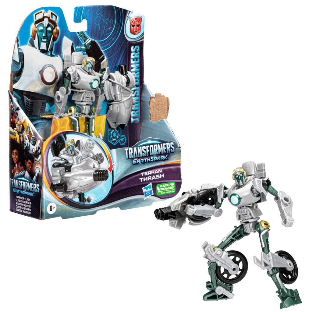 Transformers Earthspark Warrior Class - 5-Inch Terran Thrash Convertible Toy