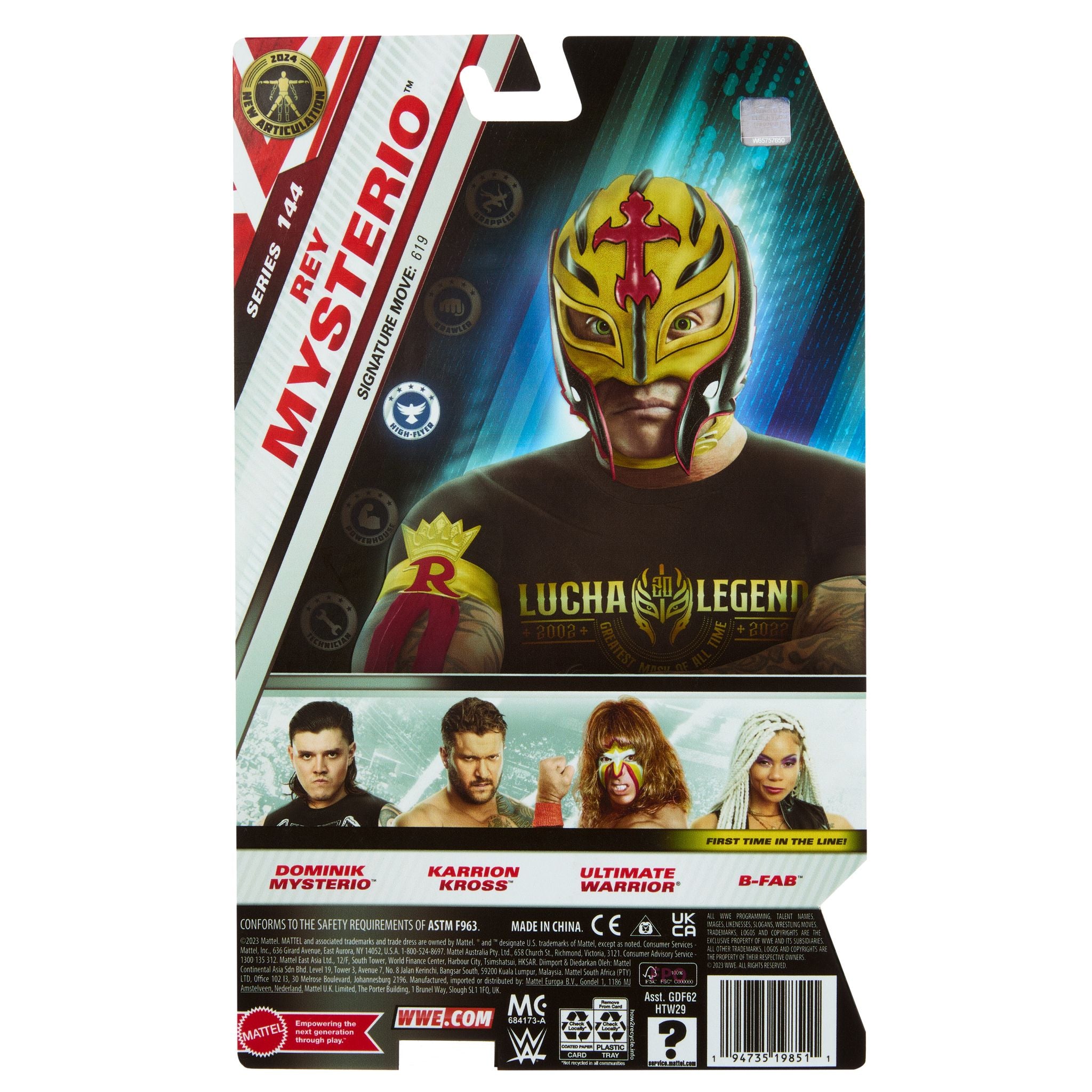 Hot! WWE Rey Mysterio Action Figure - Series 144