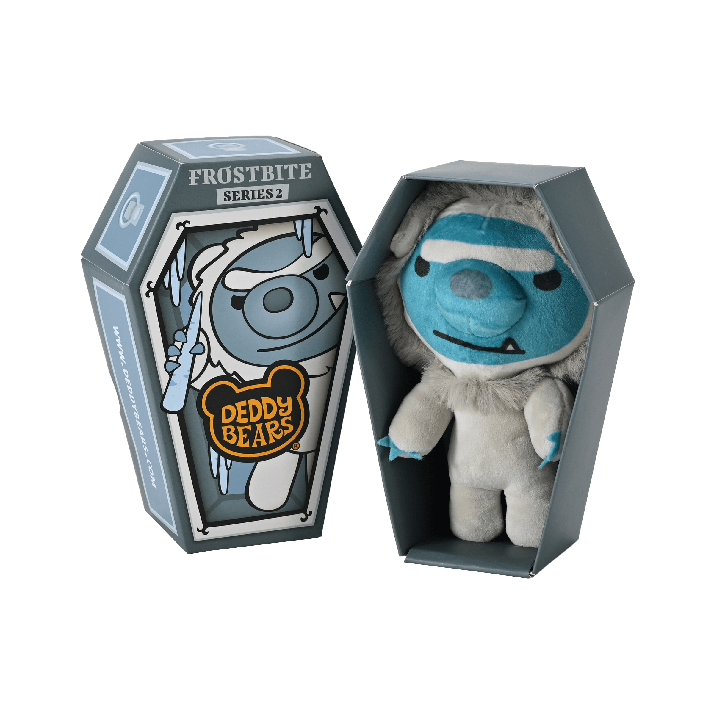 Hot Sale! 14cm Frostbite Deddy Bears Plush Toys in Coloured Coffins - Series 2
