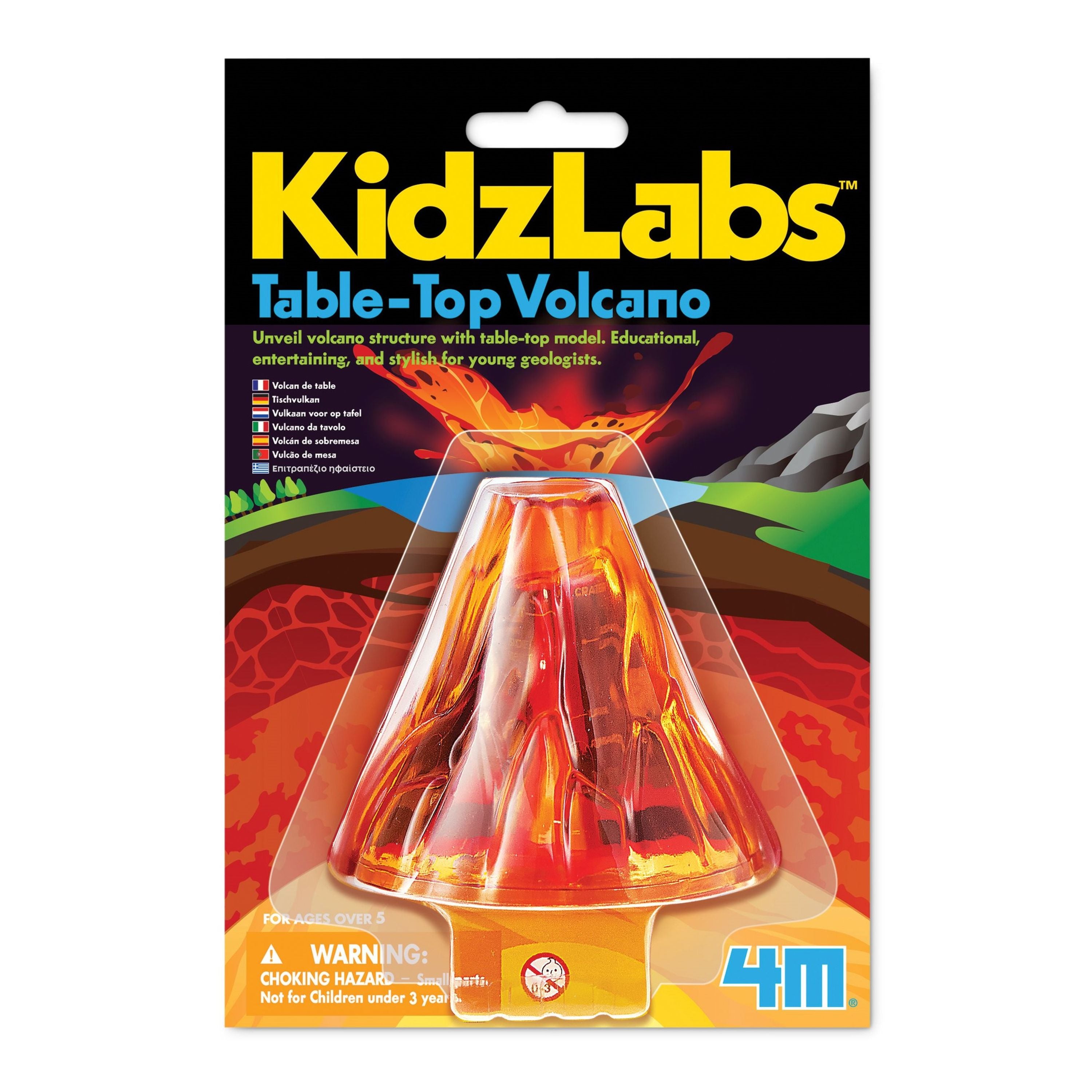 4M Kidzlabs Educational Table - Top Volcano Model for Young Geologists Aged 5+