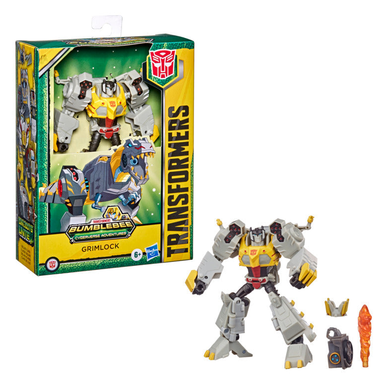 Hot! Transformers Bumblebee Cyberverse Adventures Deluxe Grimlock Figure