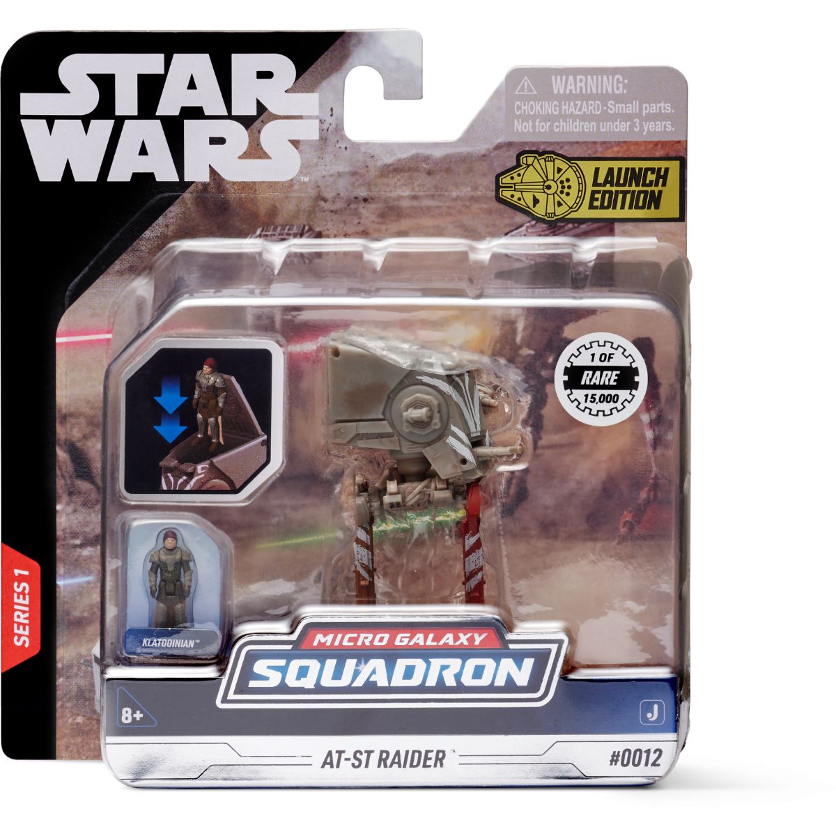 Star Wars 3-Inch AT-ST Raider Vehicle with 1-Inch Klatooinian Raider Figure in Micro Galaxy Squadron
