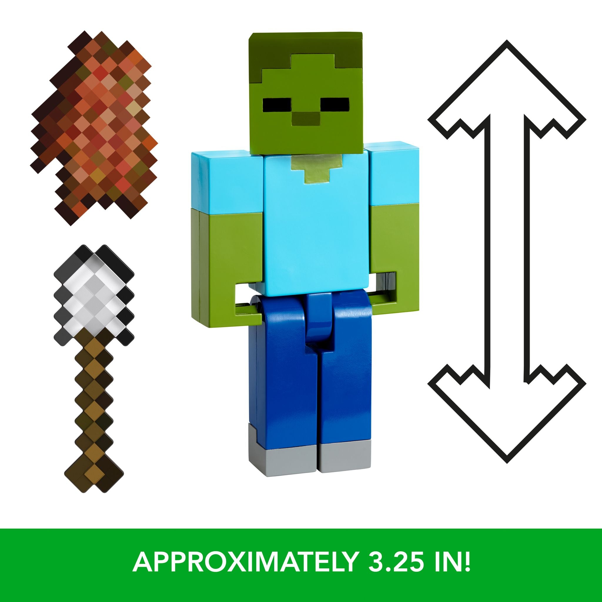 Hot Sale! 3.25-Inch Minecraft Action Figure - Zombie, Ideal for Collectors