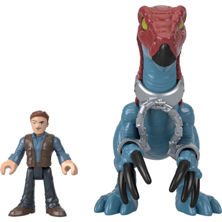 Fisher-Price Imaginext Jurassic World Thrashing Therizinosaurus with Owen Grady Set