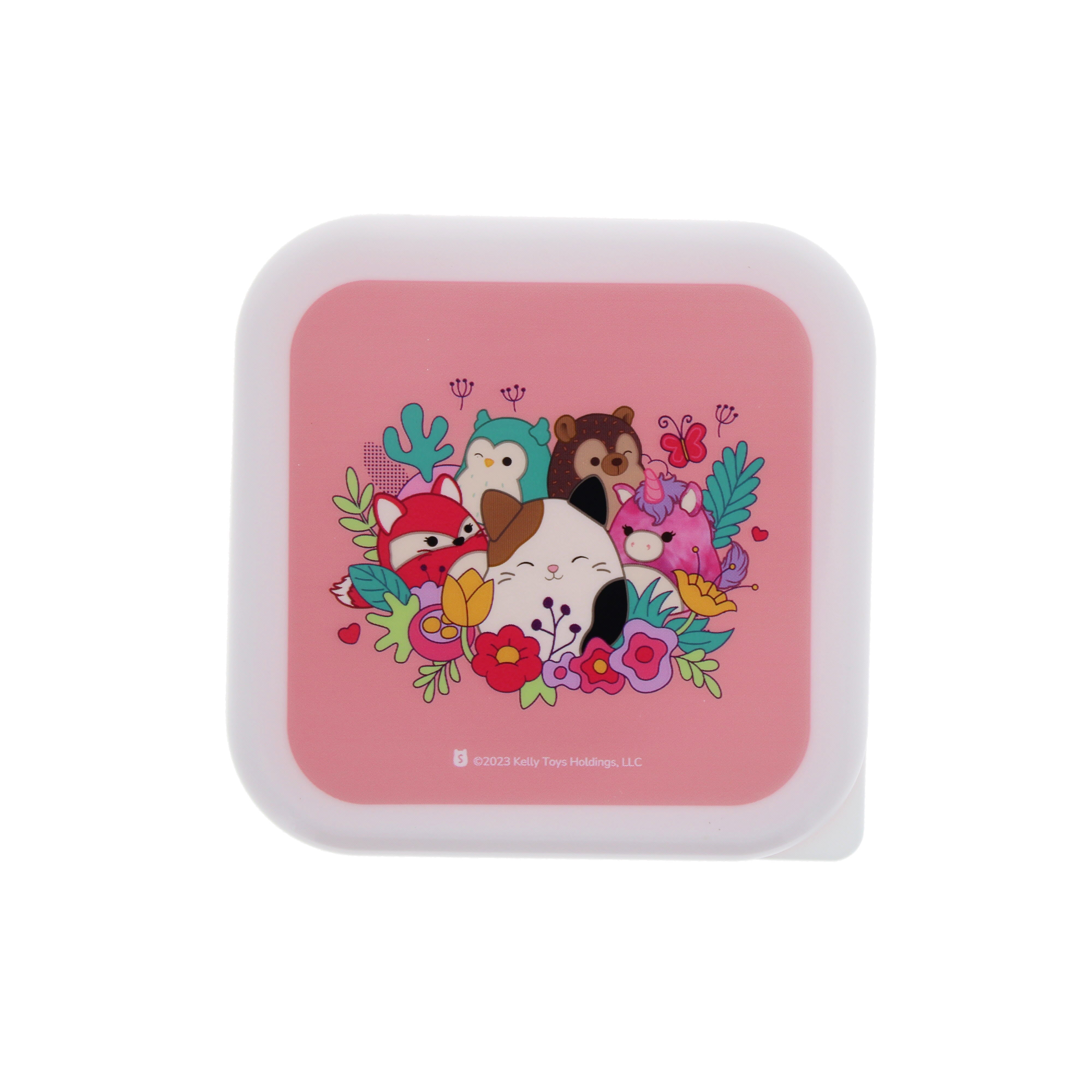 Assorted Designs Squishmallows Nesting Storage Containers for Snacks and Organization