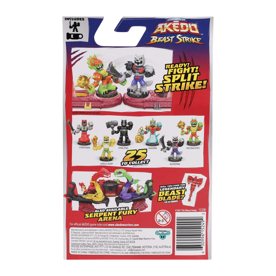 Akedo Beast Strike 1-Player Pack with Battle Controller - Cybersnake: Collect & Battle
