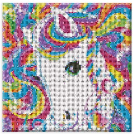 Crystal Creations: Rainbow Unicorn Canvas - Create Art Now!
