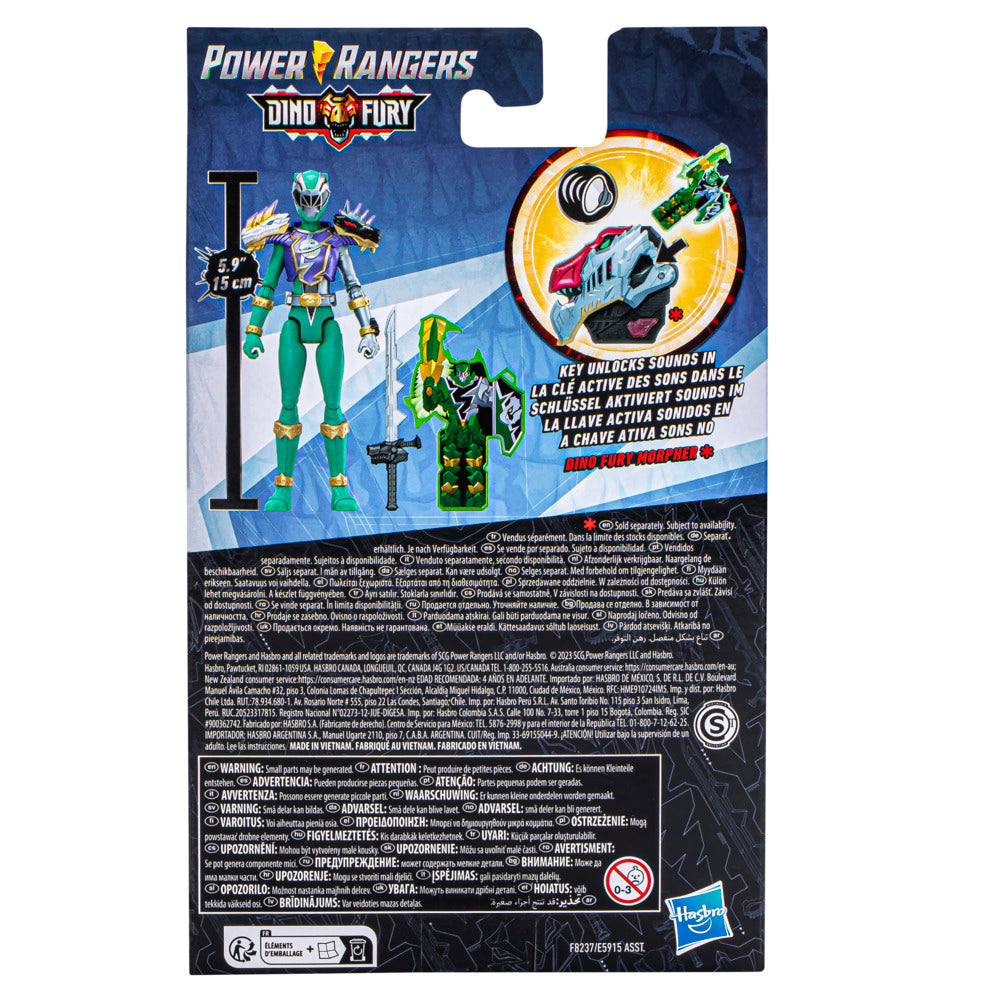 6 - inch Power Rangers Dino Fury Cosmic Armor Inspired Green Ranger Action Figure