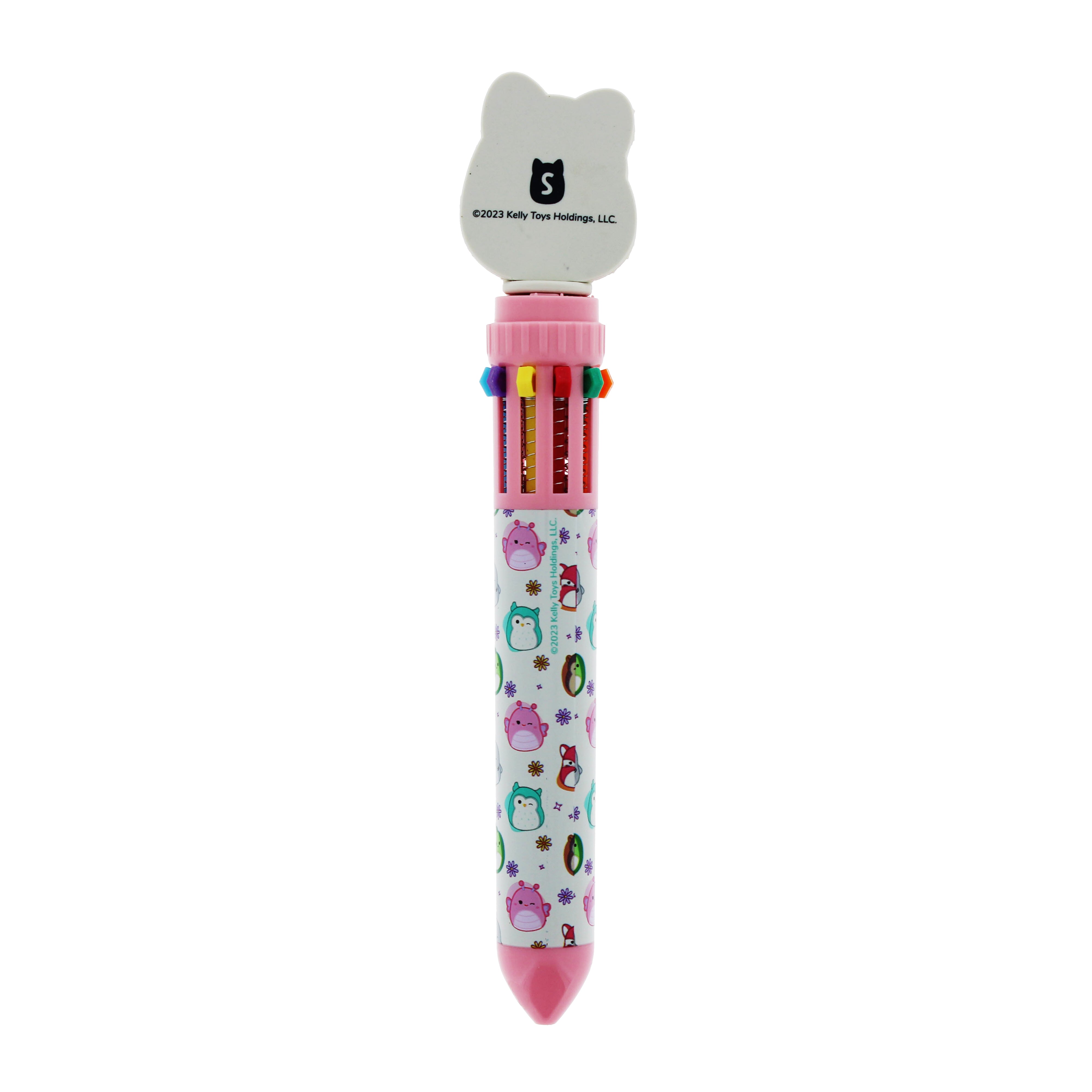 Squishmallows Cottage Collection Assorted 10 - Colour Pens with Character Toppers