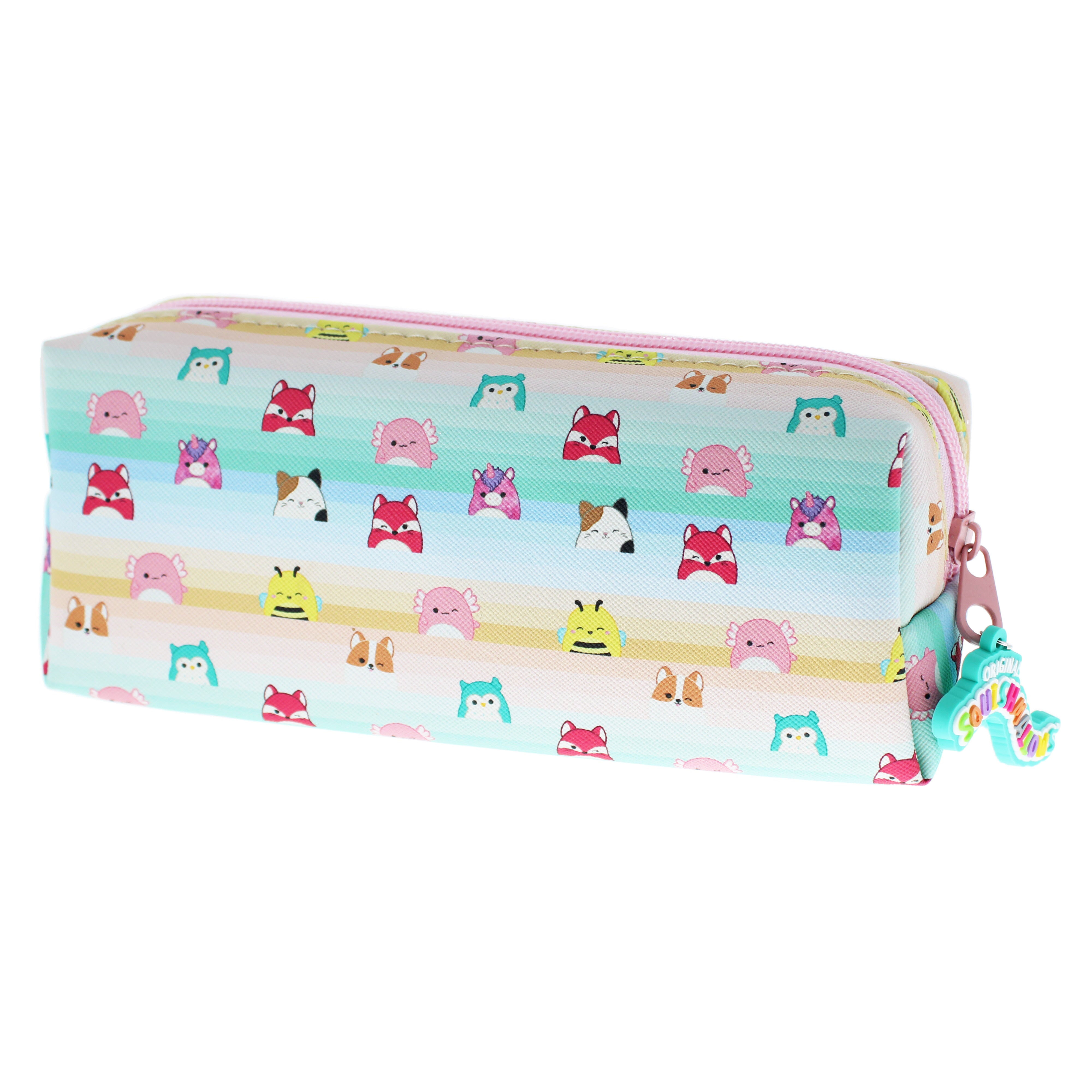 Colorful Squishmallows-themed Pencil Case with Zip Pull