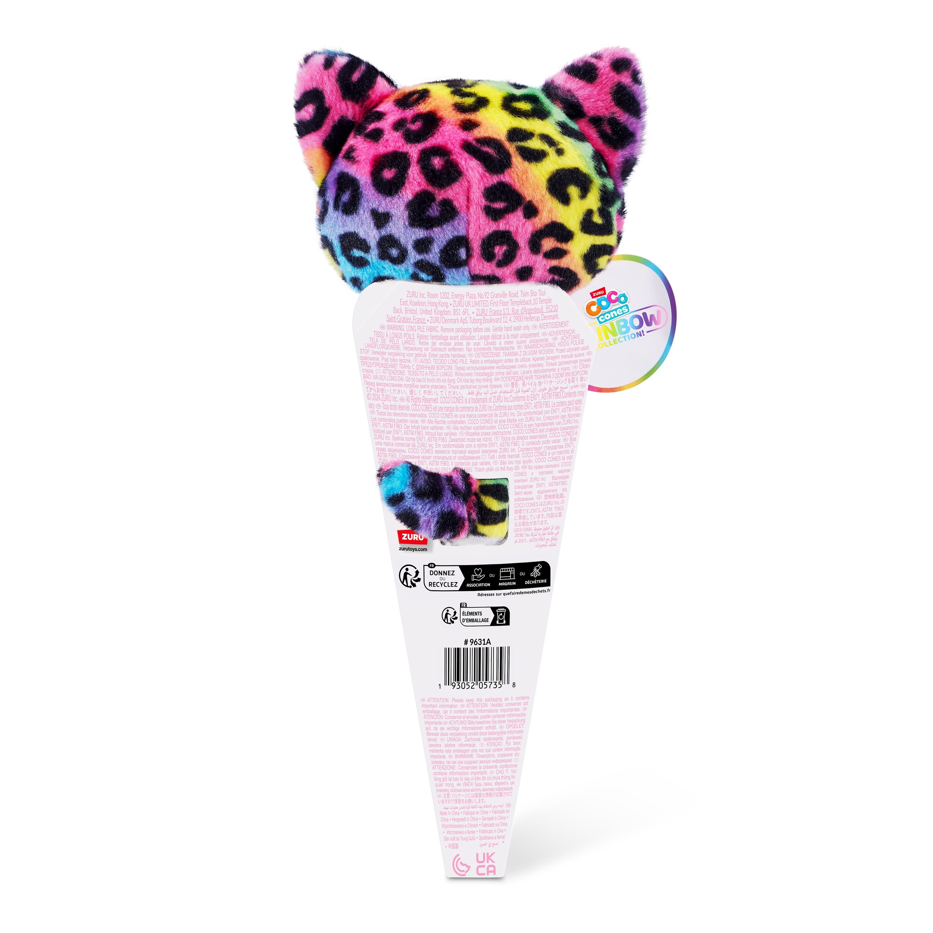 ZURU Coco Cones Rainbow Dotty - Adorable Plush with Hidden Surprise