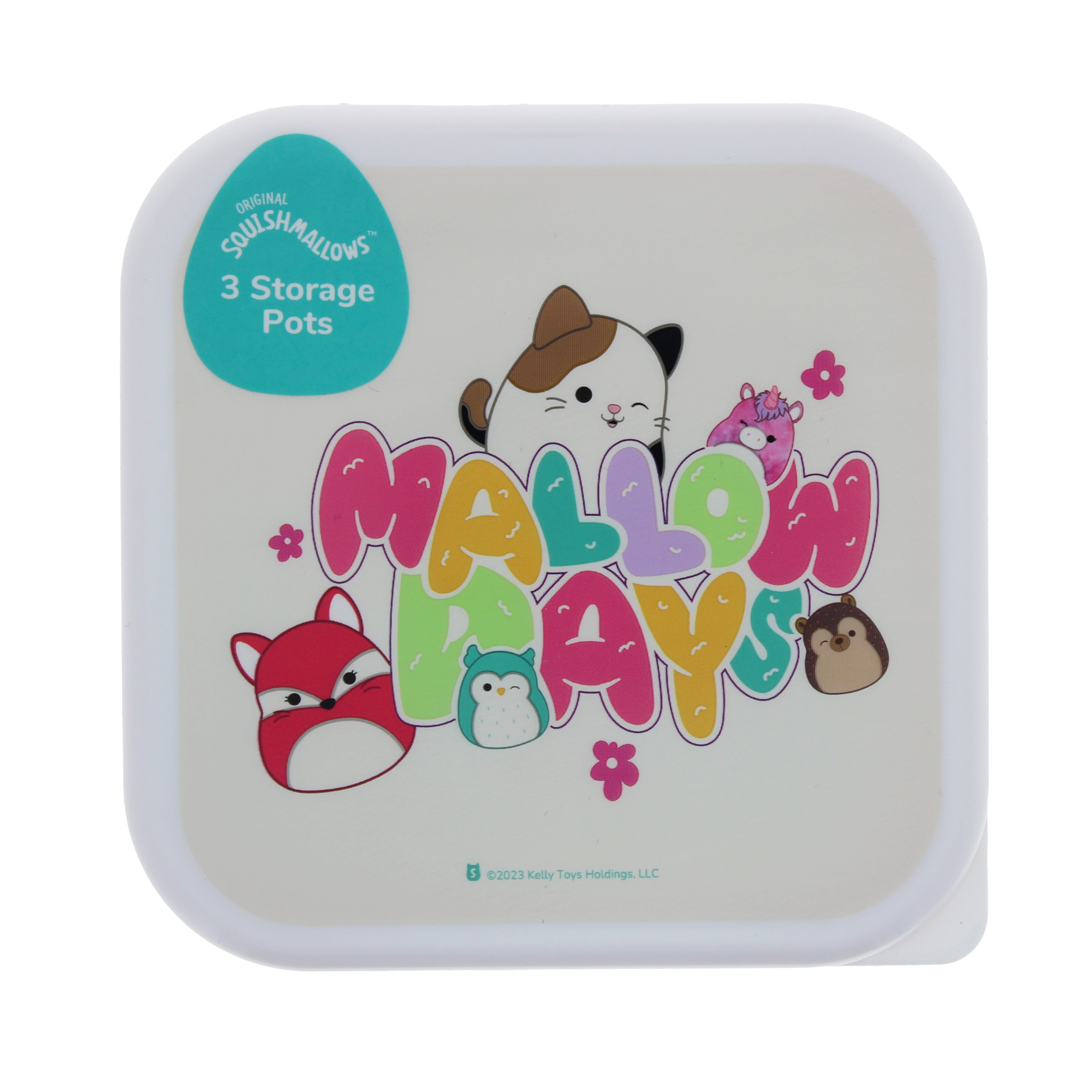 Assorted Designs Squishmallows Nesting Storage Containers for Snacks and Organization