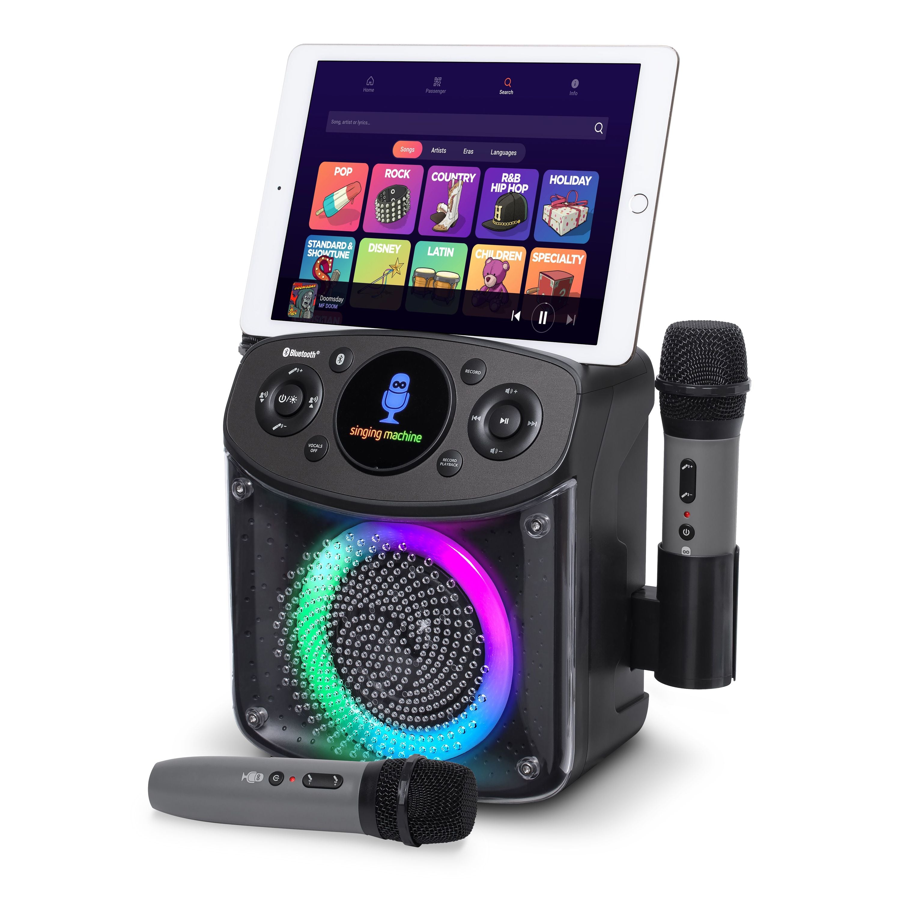 Hot Deal! Singing Machine Mini Bluetooth Karaoke Speaker with Sparkle Design
