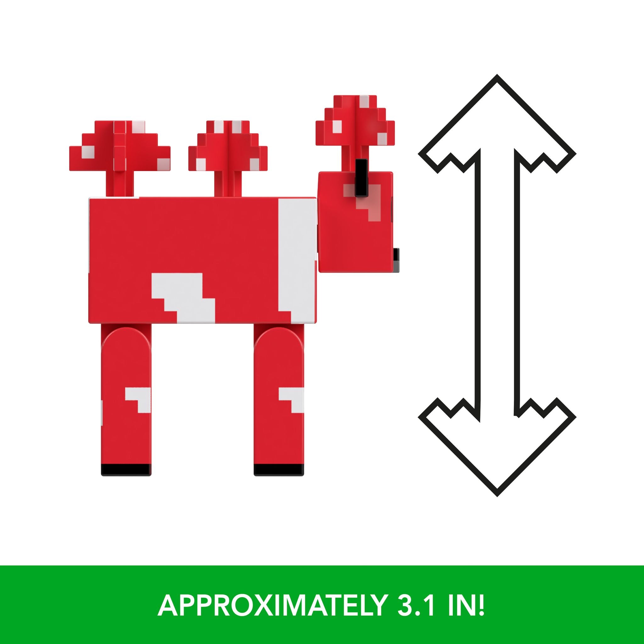 3.25-Inch Authentic Minecraft Mooshroom Action Figure